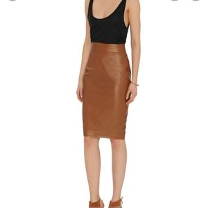 Bailey 44 Brown Vegan Leather Skirt Size Small NWT Tags